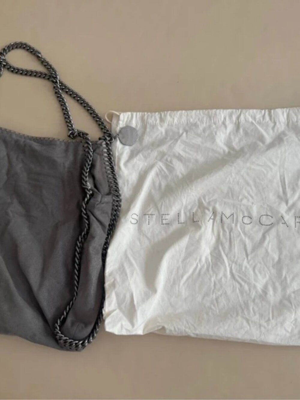 Stella McCartney Grey Falabella Chain-Trim Tote